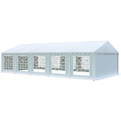 Тентовый склад с декоративными окнами Tent Service Economy 5696 5x10 (White) Thumb