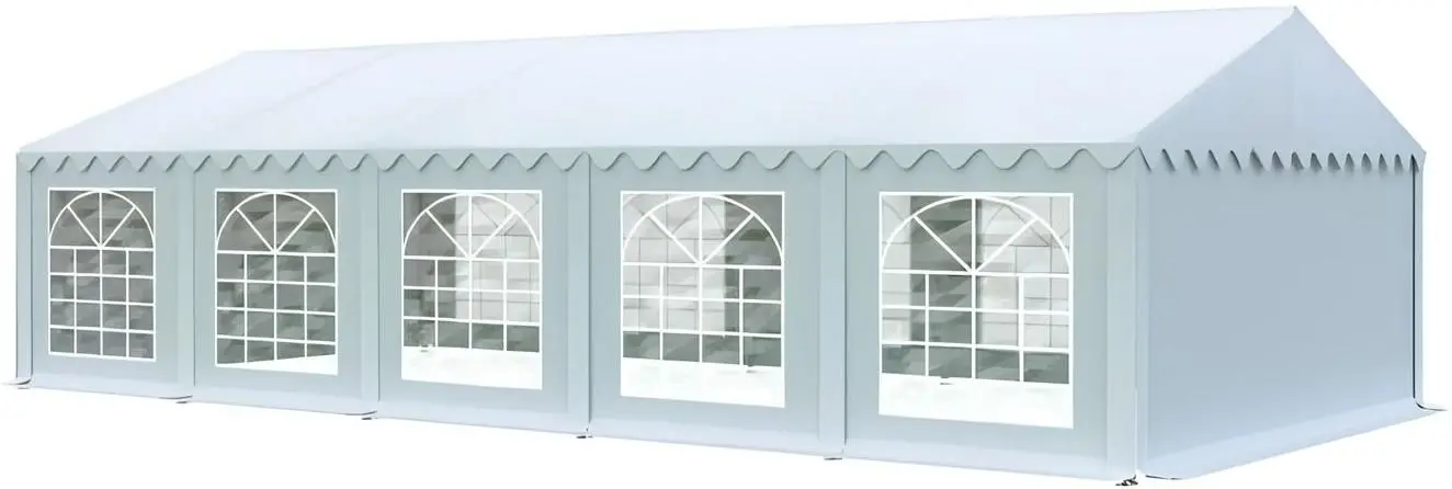 Тентовый склад с декоративными окнами Tent Service Economy 5696 5x10 (White)