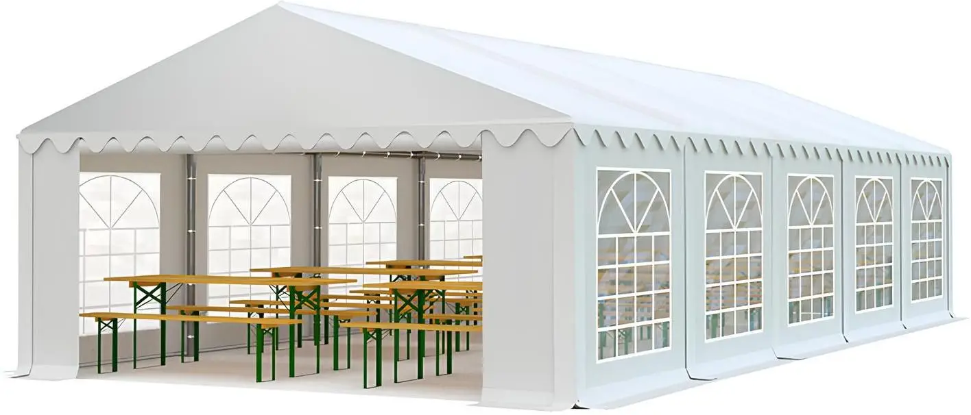 Тентовый склад с декоративными окнами Tent Service Economy 5696 5x10 (White)