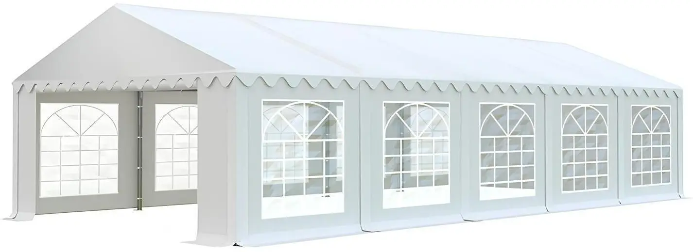 Тентовый склад с декоративными окнами Tent Service Economy 5696 5x10 (White)