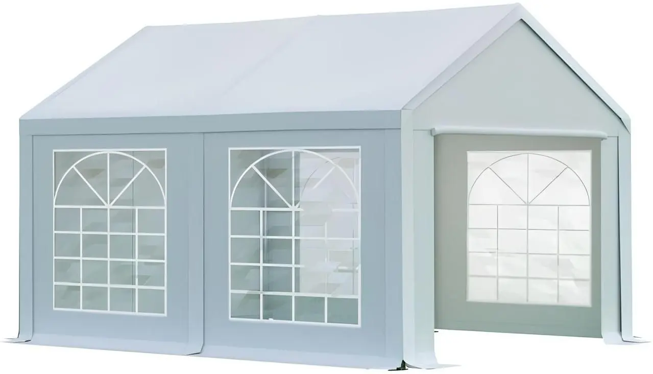 Cort industrial cu ferestre decorative Tent Service PE Classic 3x4 (White)