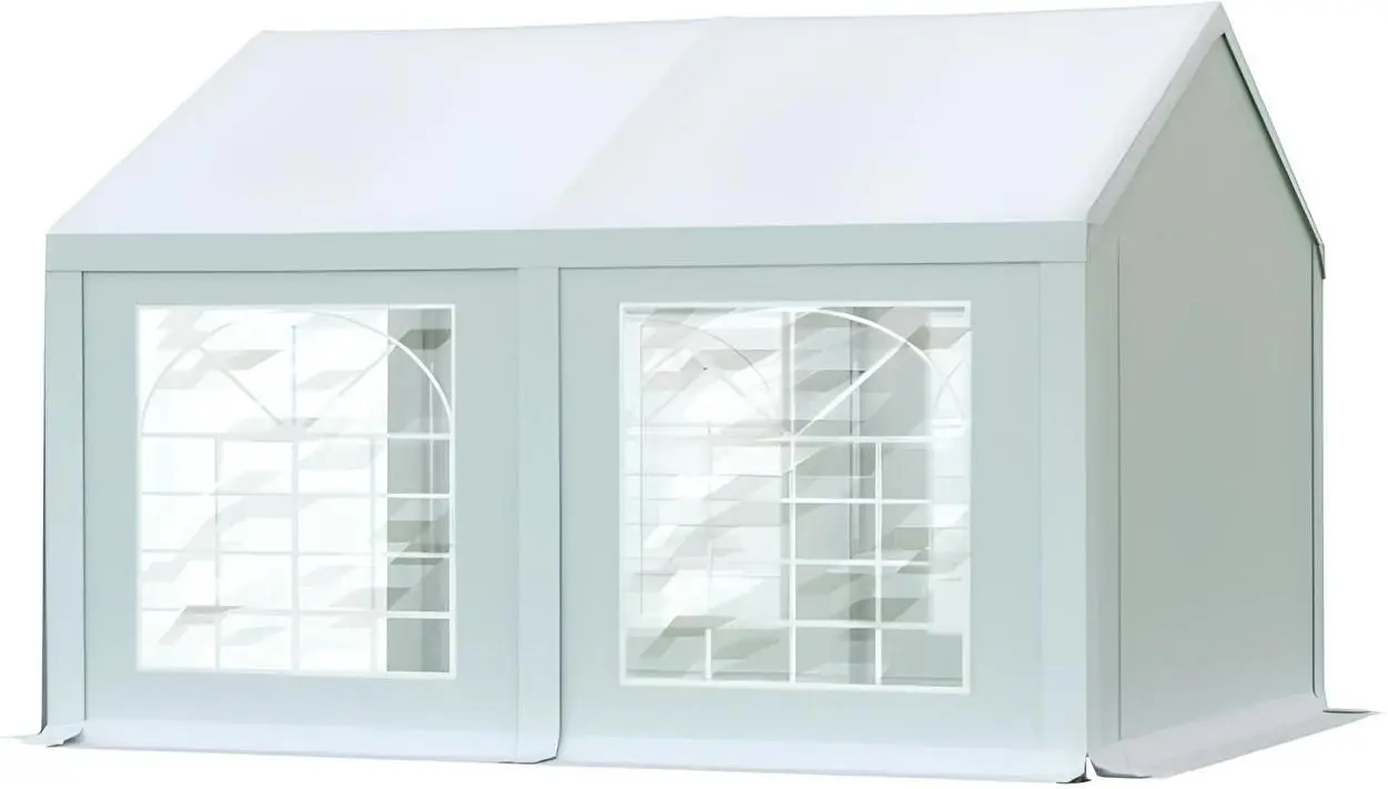 Cort industrial cu ferestre decorative Tent Service PE Classic 3x4 (White)