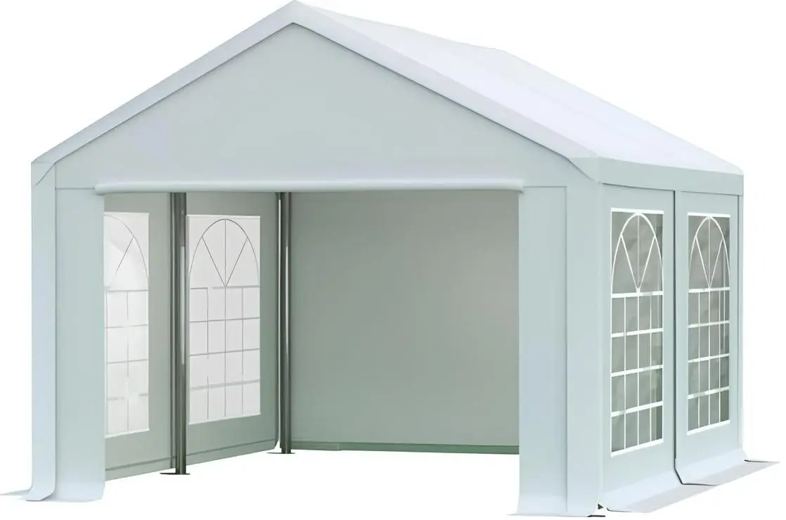 Cort industrial cu ferestre decorative Tent Service PE Classic 3x4 (White)
