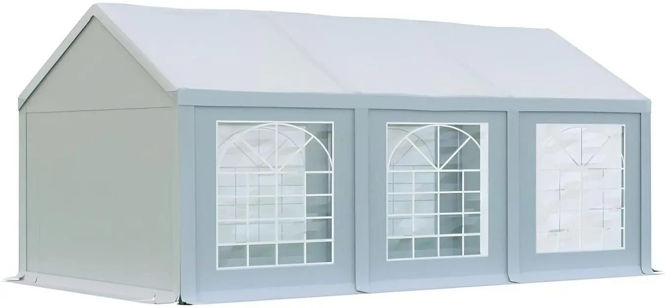 Cort industrial cu ferestre decorative Tent Service PE Classic 3x6 (White)
