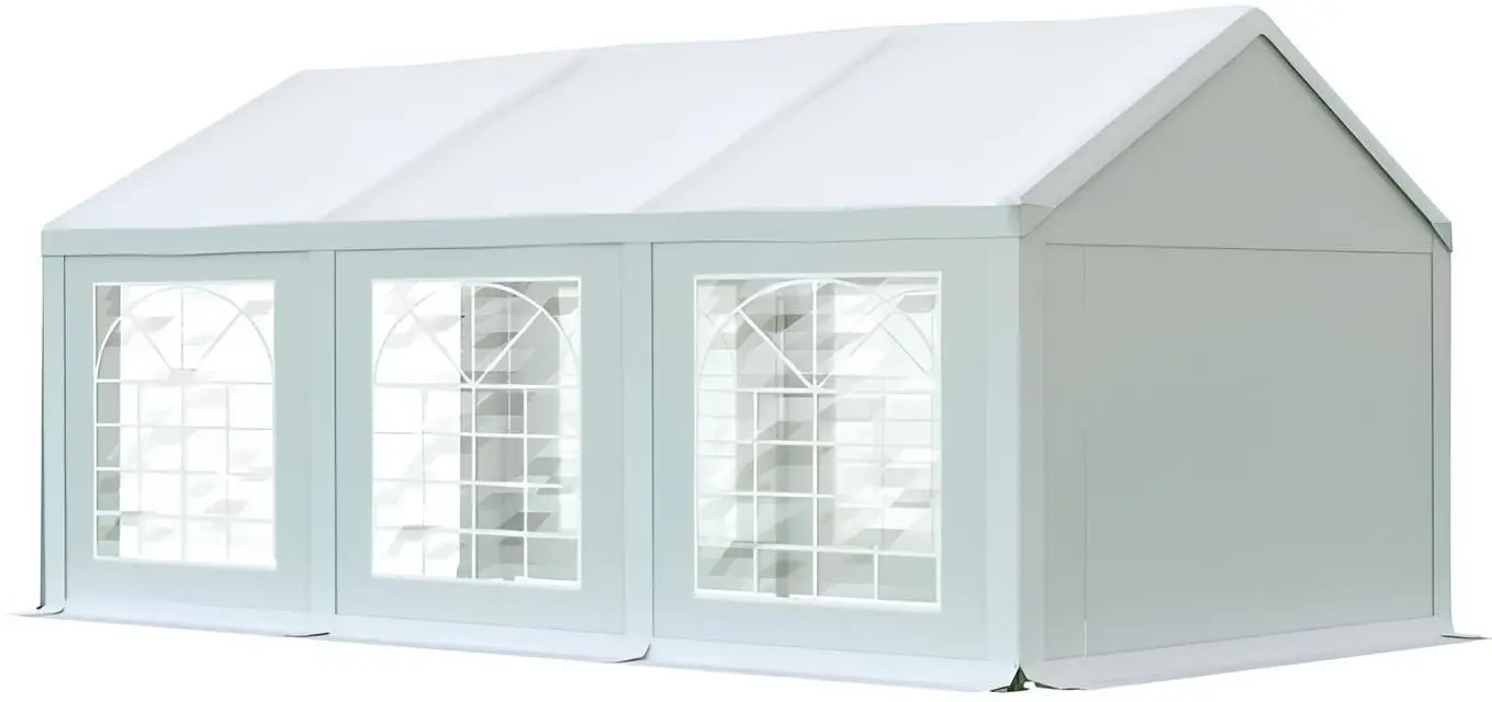 Cort industrial cu ferestre decorative Tent Service PE Classic 3x6 (White)