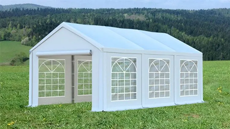 Cort industrial cu ferestre decorative Tent Service PE Classic 3x6 (White)