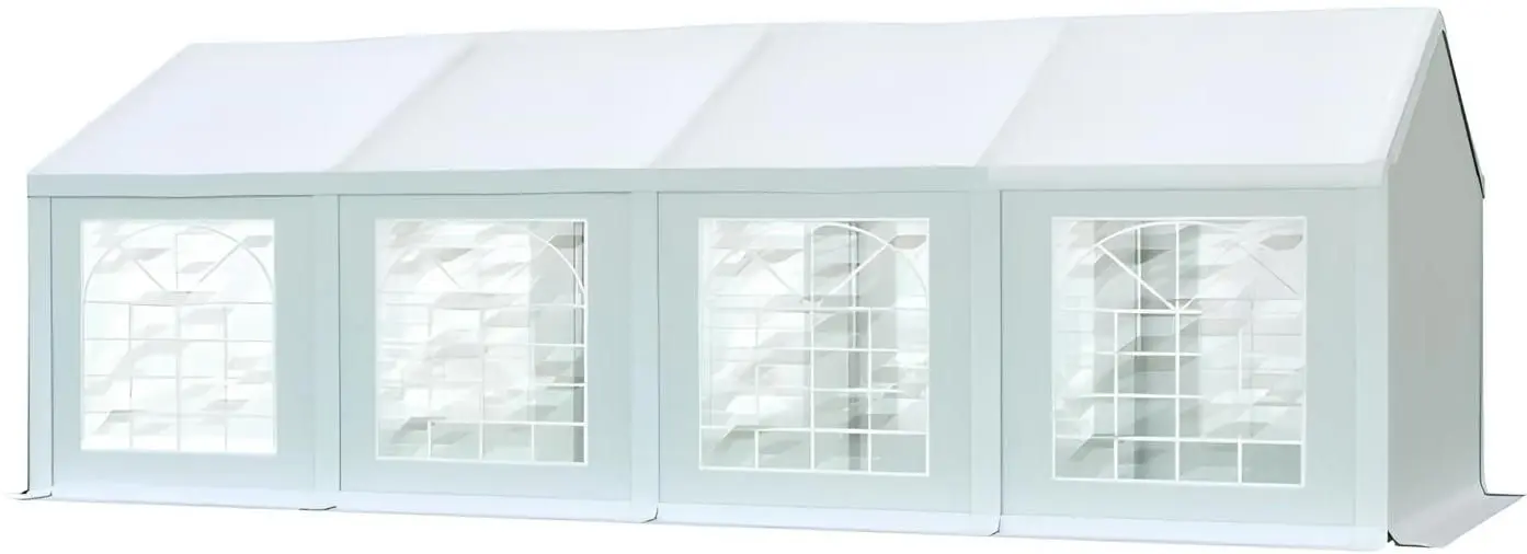 Cort industrial cu ferestre decorative Tent Service PE Classic 4x8 (White)