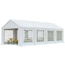 Cort industrial cu ferestre decorative Tent Service PE Classic 4x8 (White) Thumb