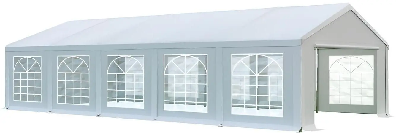 Cort industrial cu ferestre decorative Tent Service PE Classic 5x10 (White)