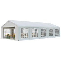 Cort industrial cu ferestre decorative Tent Service PE Classic 5x10 (White) Thumb