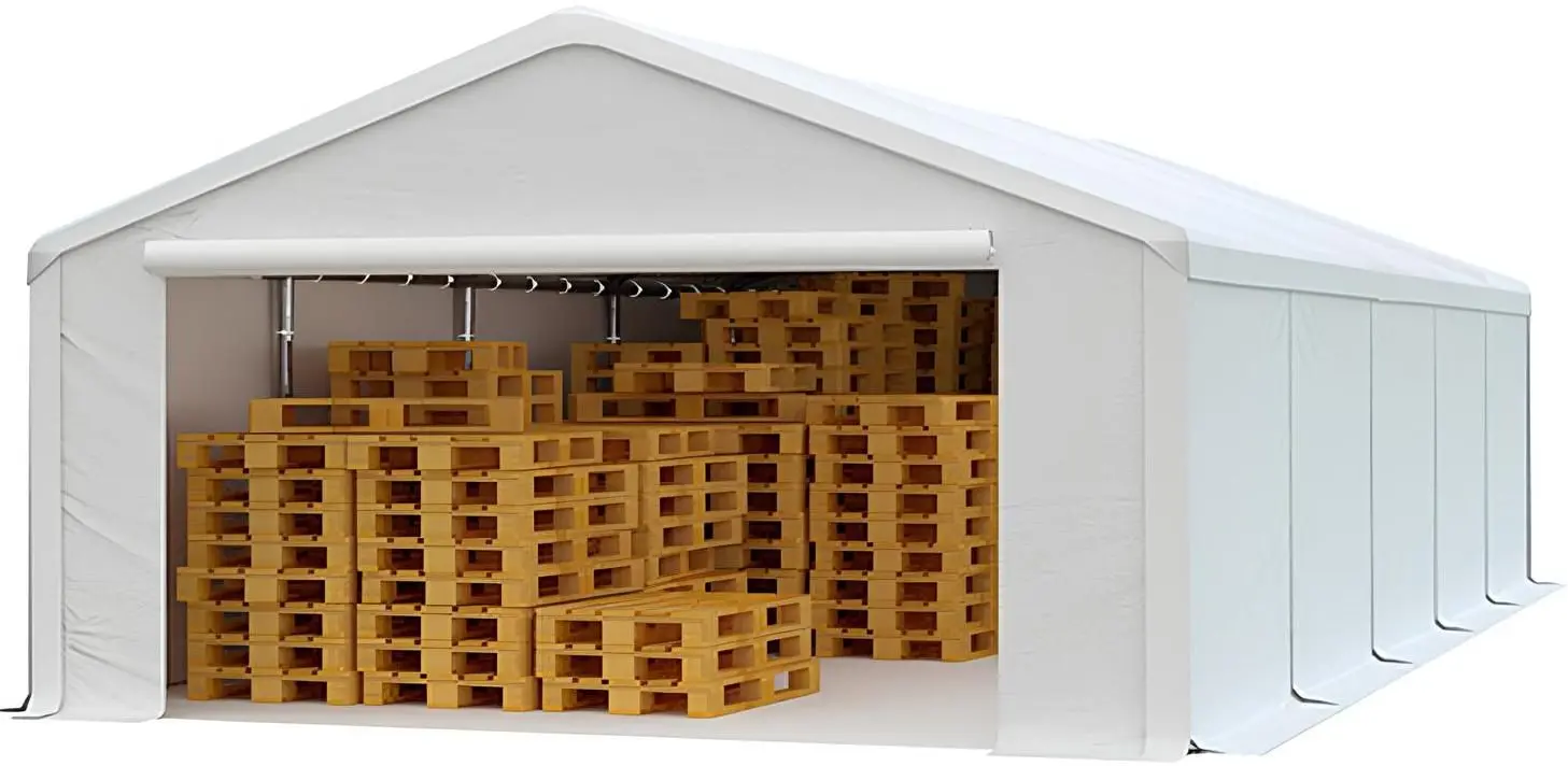 Cort industrial cu ferestre decorative Tent Service PE Classic 5x10 (White)