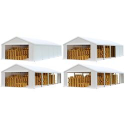 Cort industrial cu ferestre decorative Tent Service PE Classic 5x10 (White) Thumb