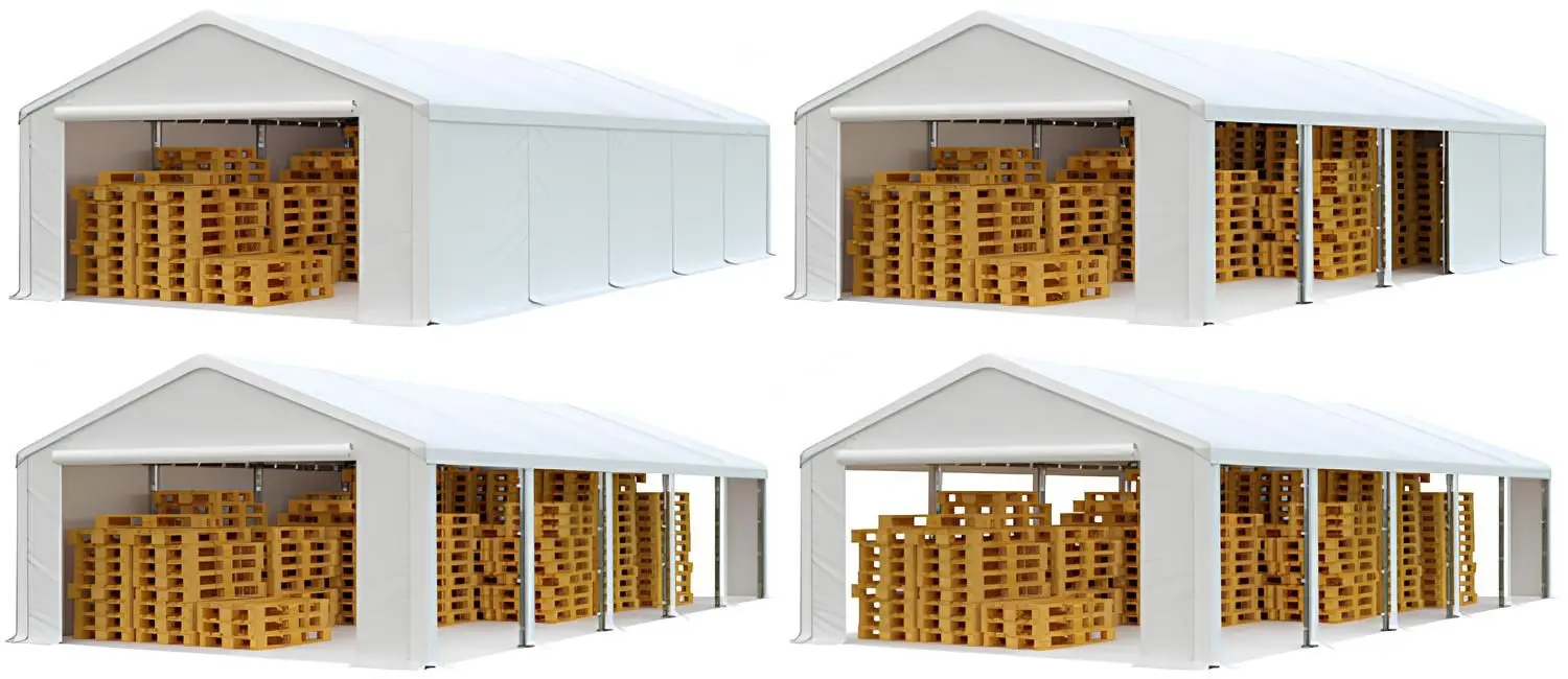 Cort industrial cu ferestre decorative Tent Service PE Classic 5x10 (White)