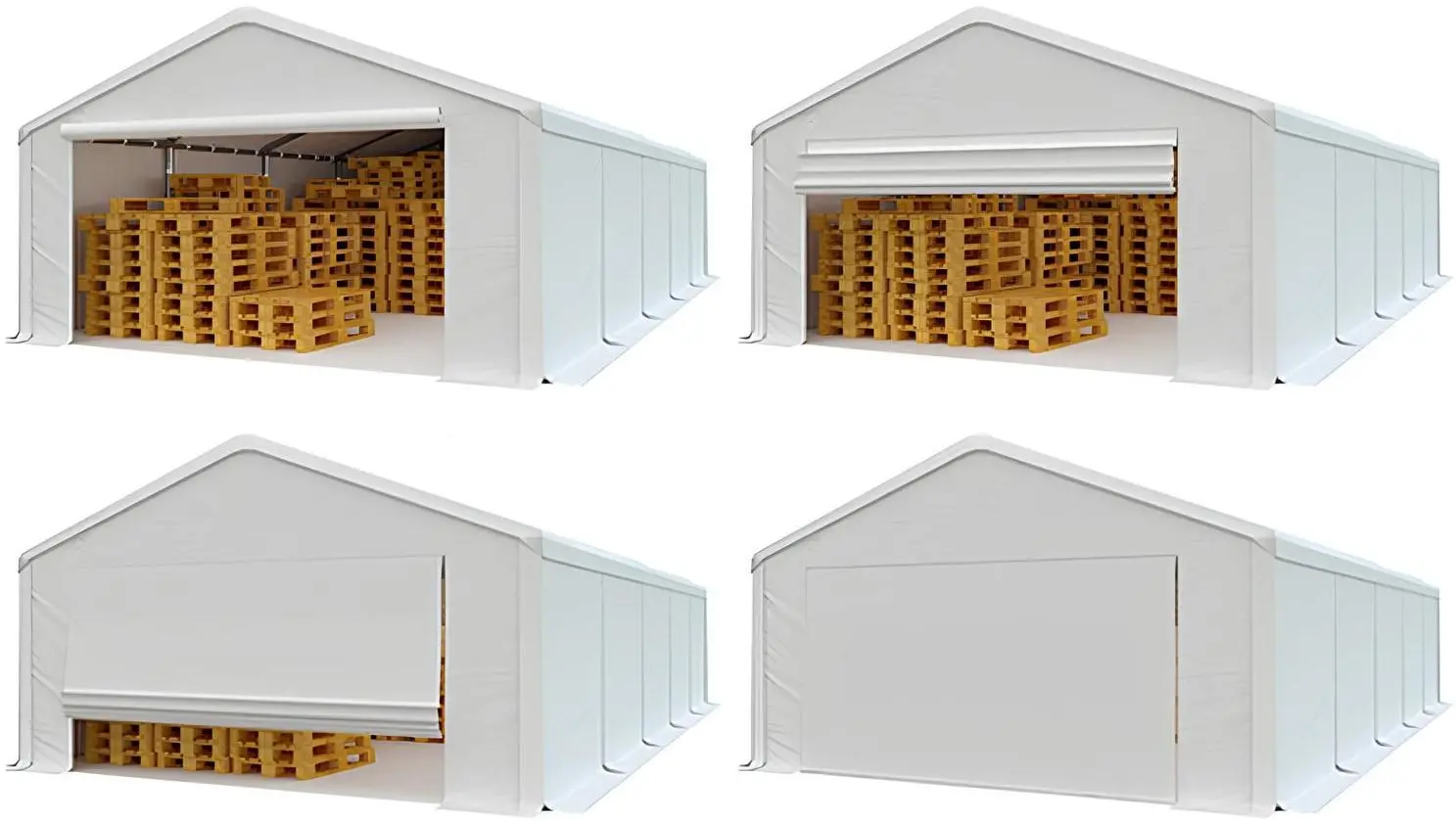 Cort industrial cu ferestre decorative Tent Service PE Classic 5x10 (White)