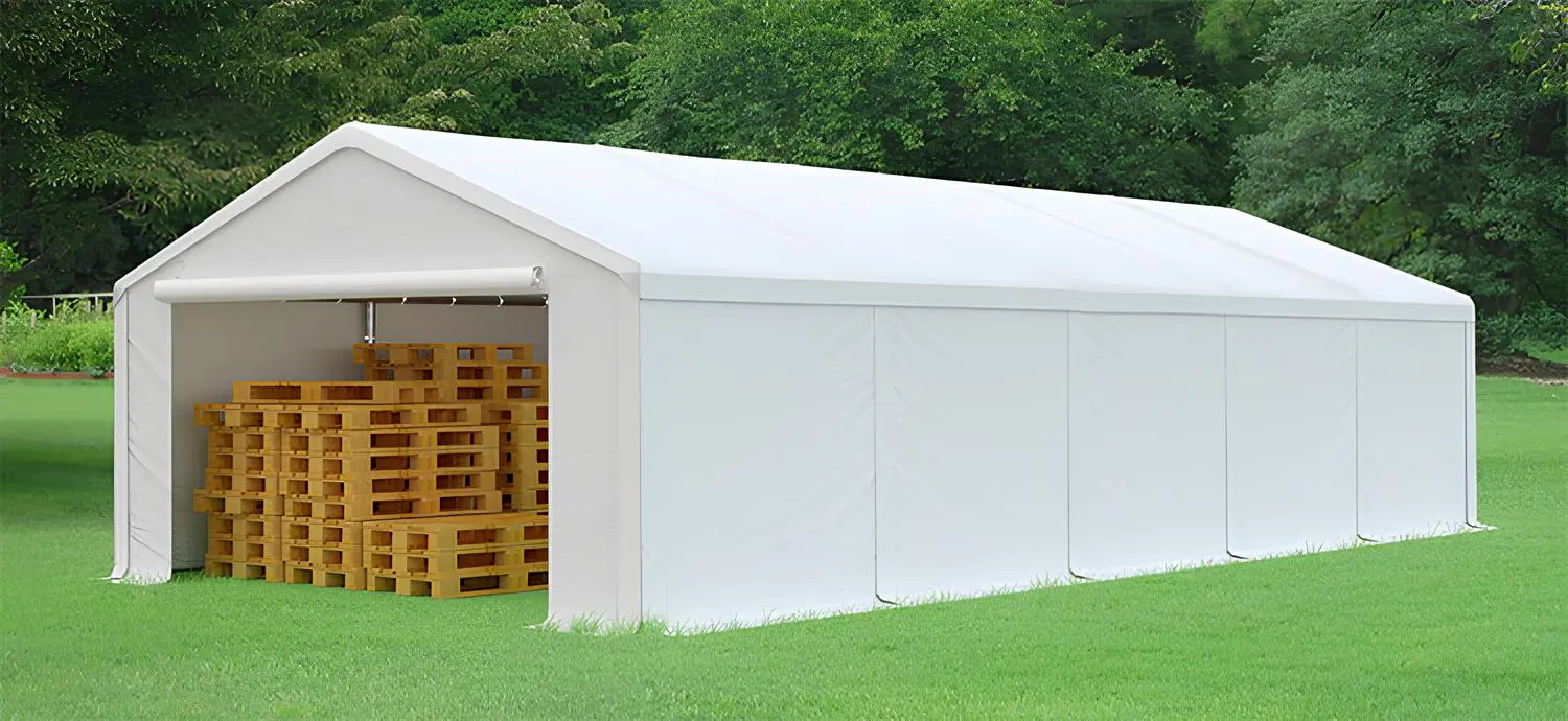 Cort industrial cu ferestre decorative Tent Service PE Classic 5x10 (White)
