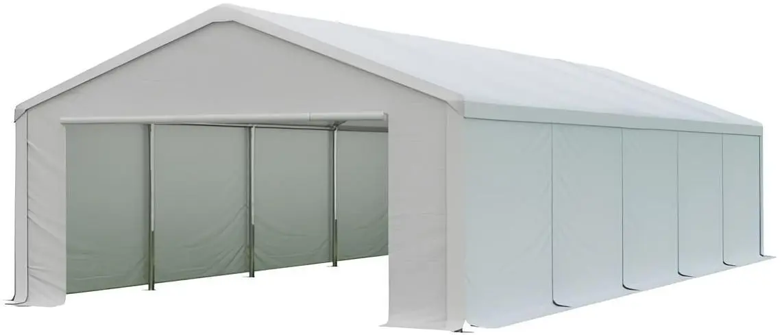 Cort industrial cu ferestre decorative Tent Service PE Classic 5x10 (White)