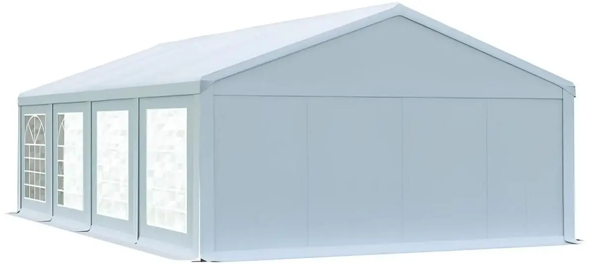 Cort industrial cu ferestre decorative Tent Service PE Classic 5x8 (White)