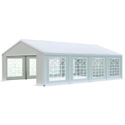 Cort industrial cu ferestre decorative Tent Service PE Classic 5x8 (White)