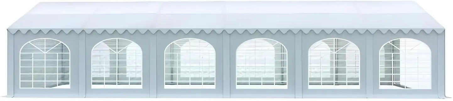 Cort industrial cu ferestre decorative Tent Service Premium 6x12 (White)