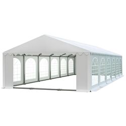 Cort industrial cu ferestre decorative Tent Service Premium 6x12 (White)