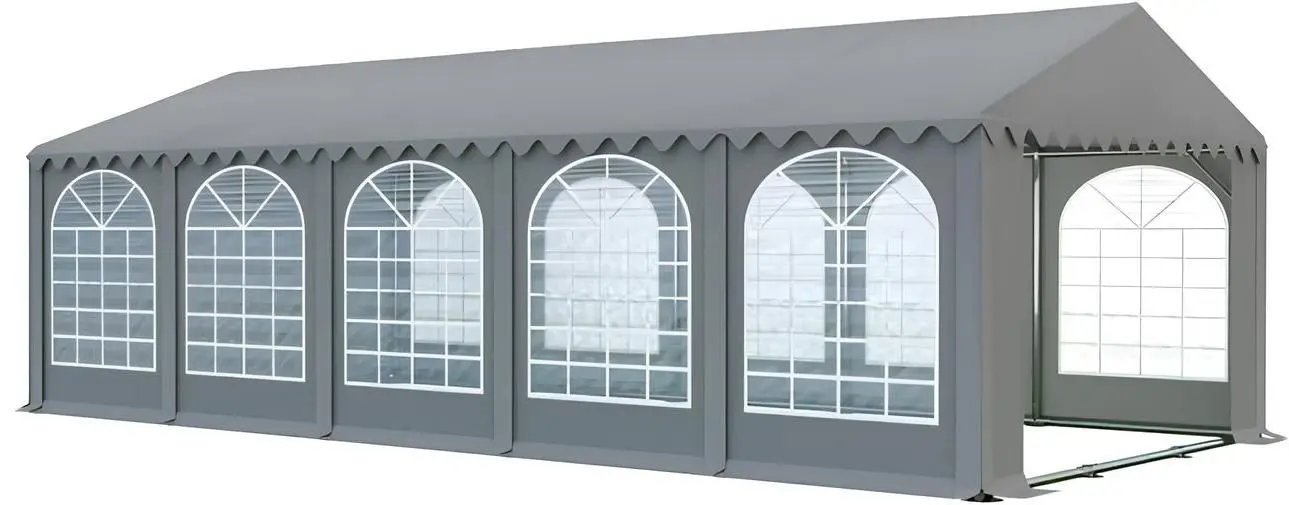 Cort industrial cu ferestre decorative Tent Service Professional 5x10 (Grey)