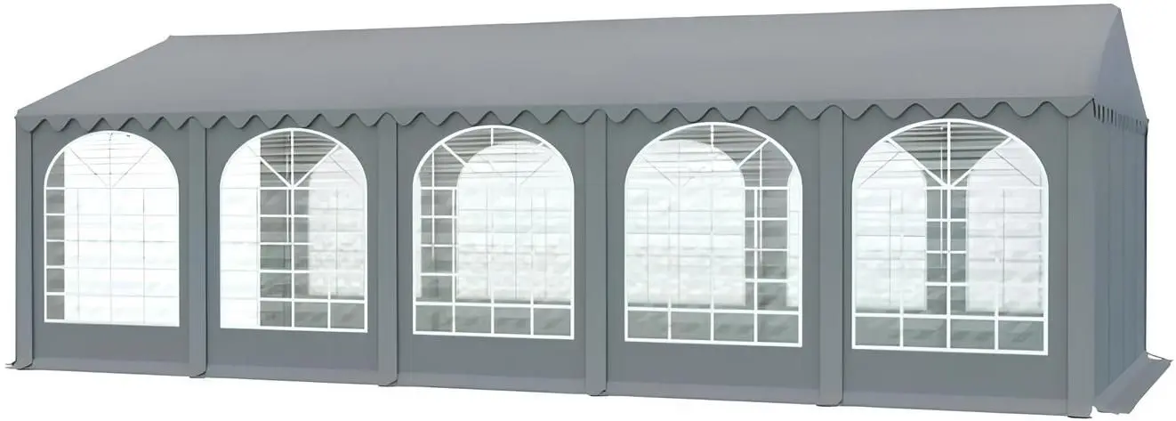 Cort industrial cu ferestre decorative Tent Service Professional 5x10 (Grey)