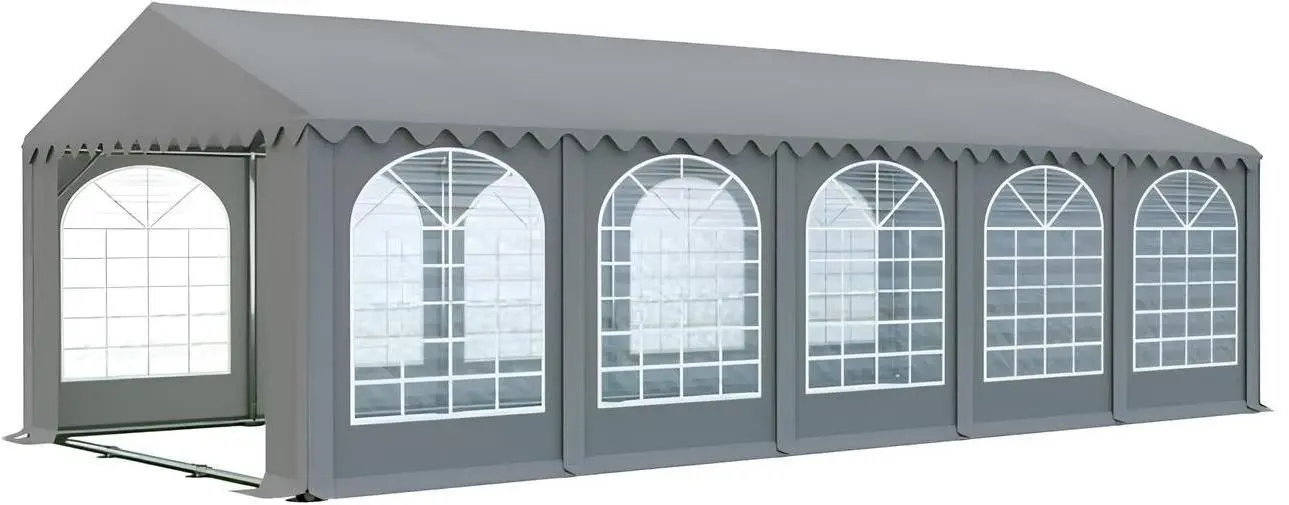 Cort industrial cu ferestre decorative Tent Service Professional 5x10 (Grey)