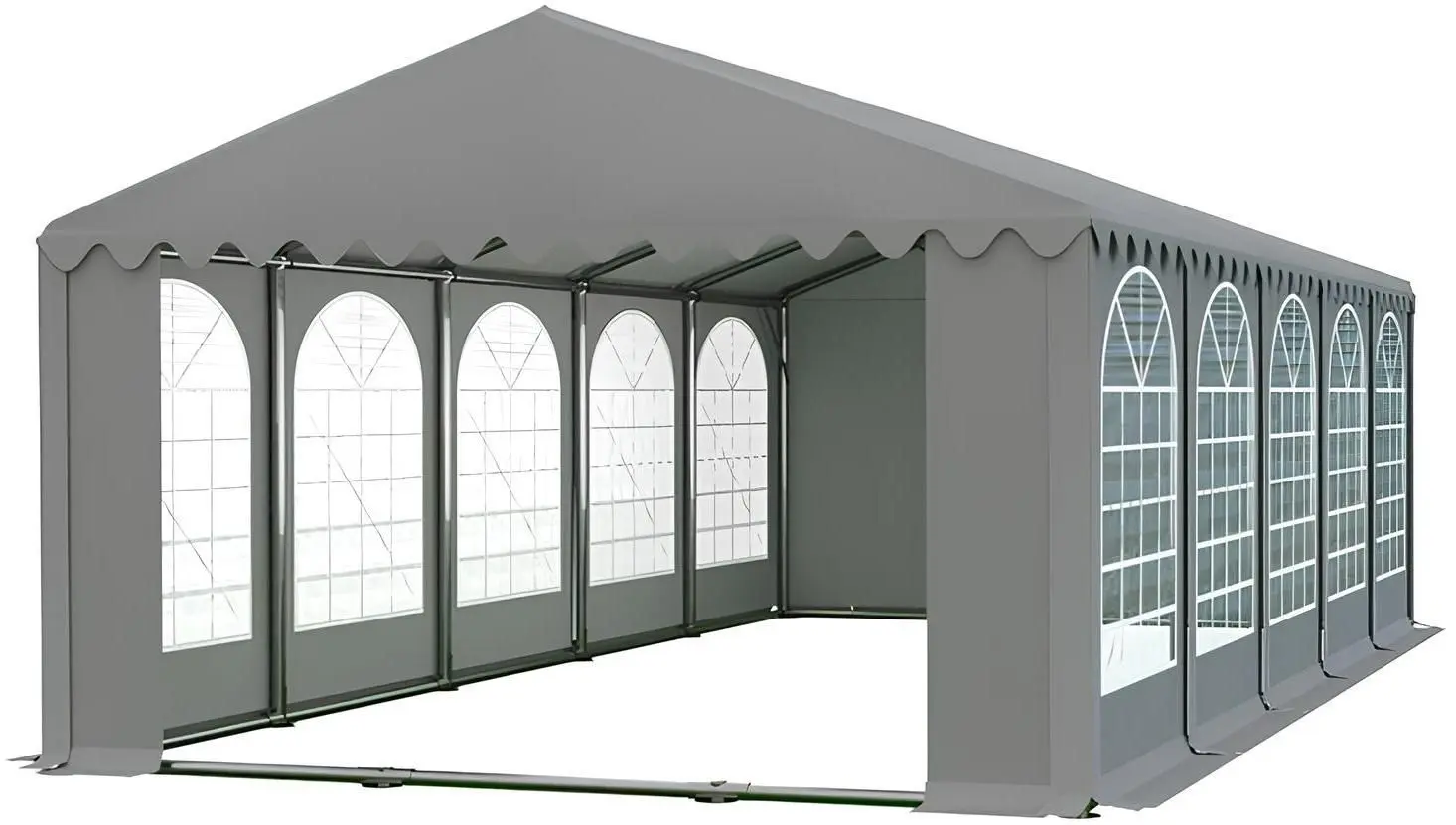 Cort industrial cu ferestre decorative Tent Service Professional 5x10 (Grey)