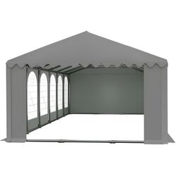Тентовый склад с декоративными окнами Tent Service Professional 6x12 (Grey) Thumb