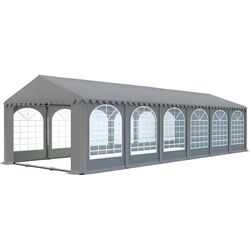 Cort industrial cu ferestre decorative Tent Service Professional 6x12 (Grey)