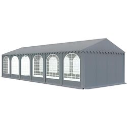 Тентовый склад с декоративными окнами Tent Service Professional 6x12 (Grey) Thumb