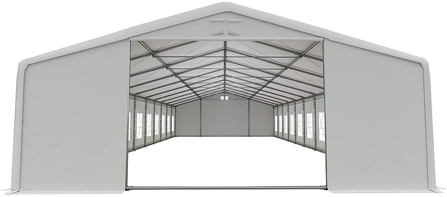 Cort industrial cu ferestre decorative Tent Service Tytan 10x20 (White)