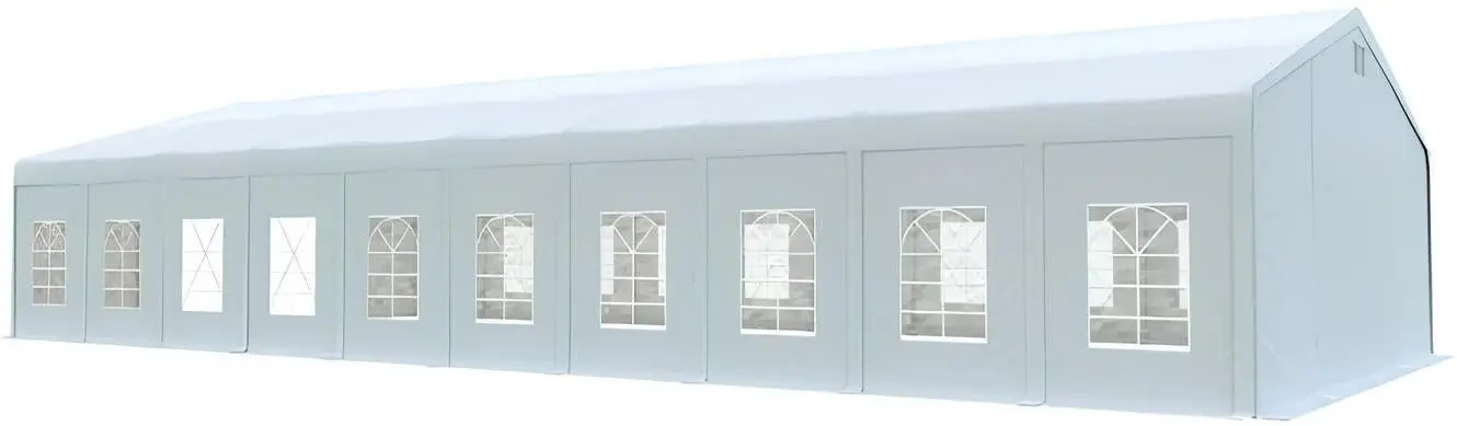 Cort industrial cu ferestre decorative Tent Service Tytan 10x20 (White)