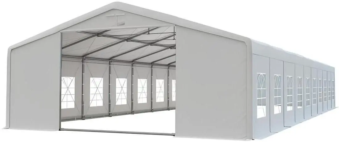 Cort industrial cu ferestre decorative Tent Service Tytan 10x20 (White)