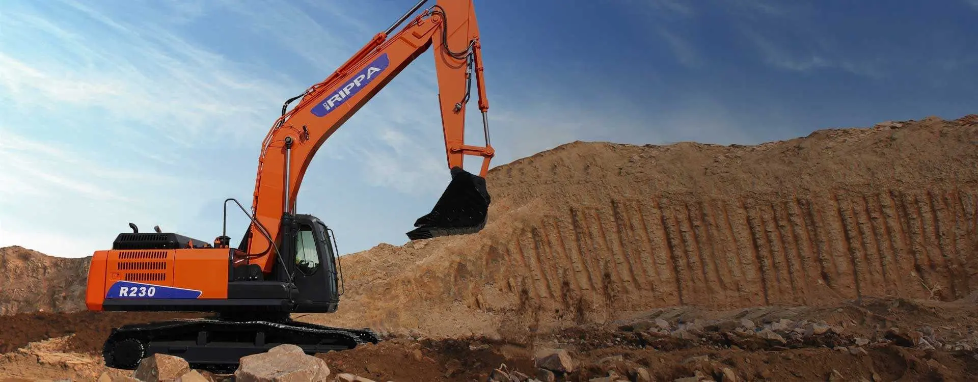 Excavator mare Rippa R230 (Black/Orange)