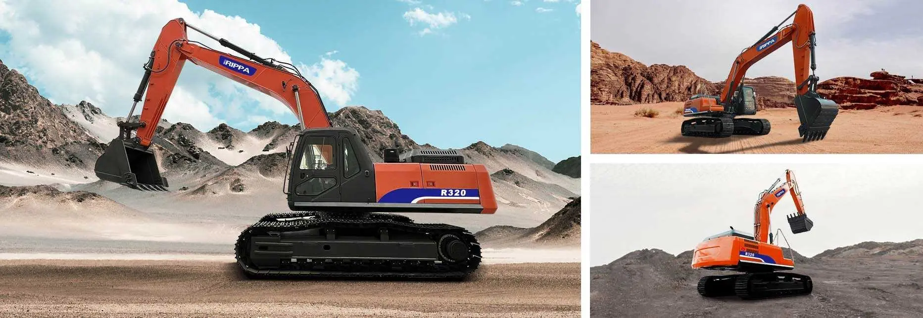 Excavator mare Rippa R320 (Black/Orange)