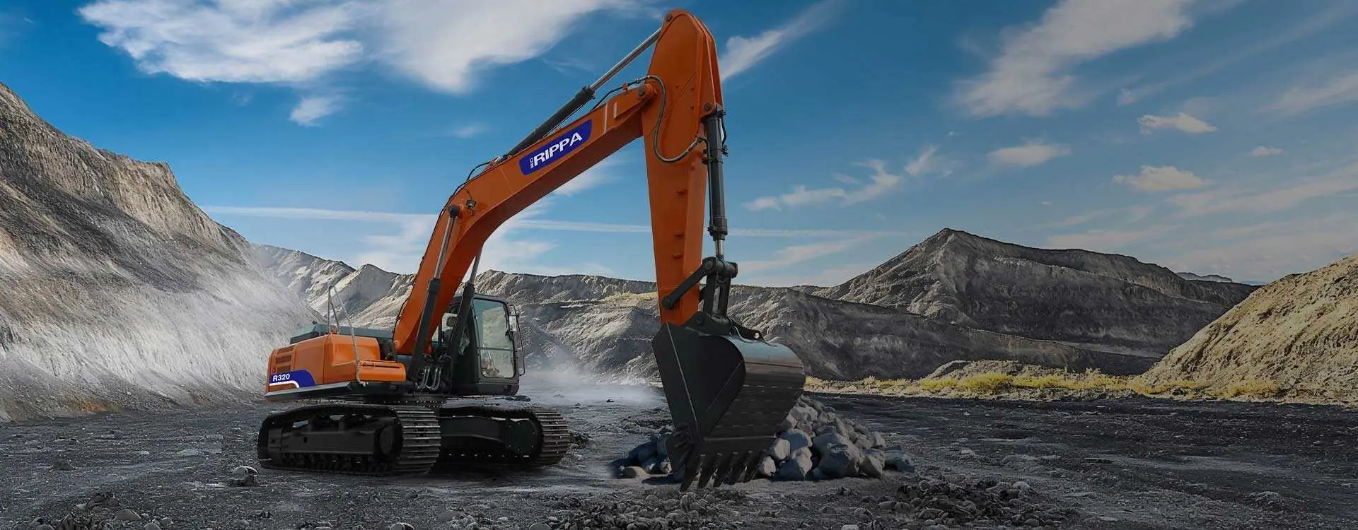 Excavator mare Rippa R320 (Black/Orange)