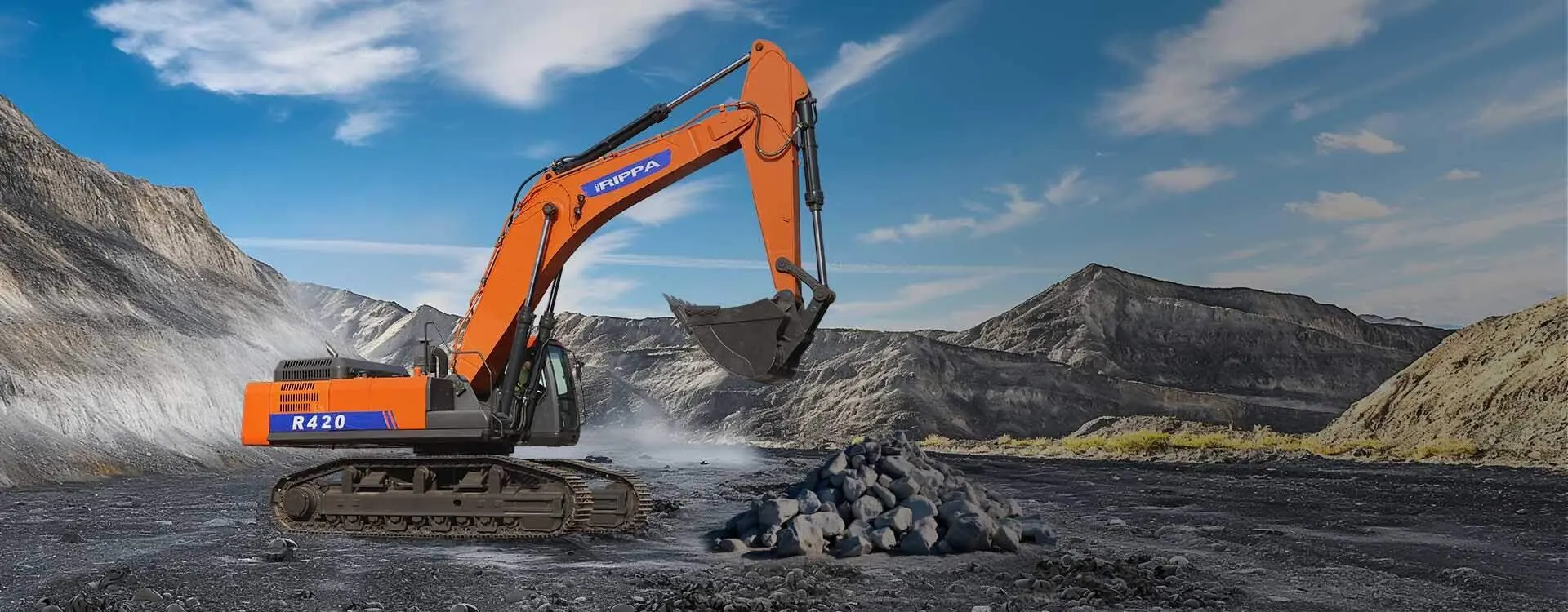 Excavator mare Rippa R420 (Black/Orange)