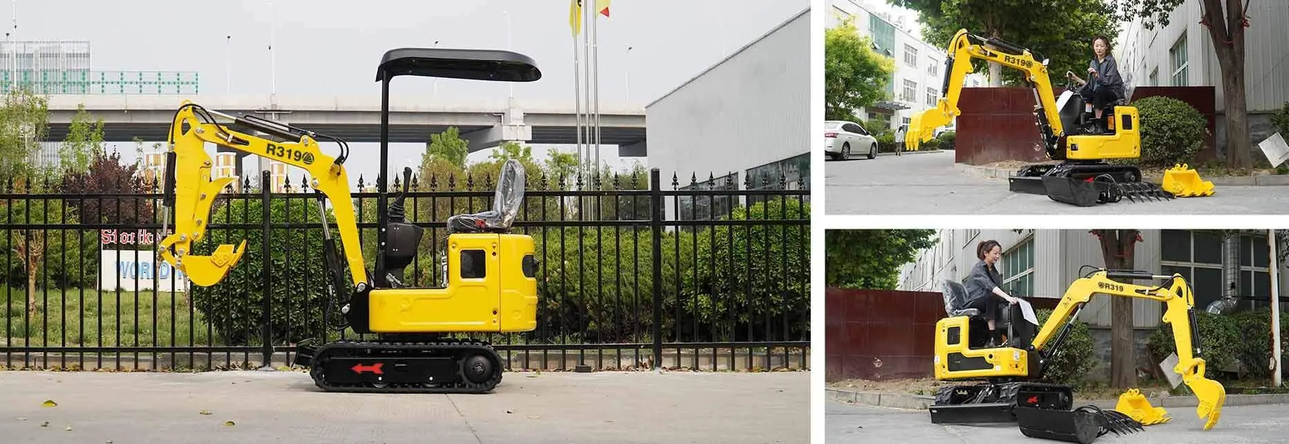 Mini excavator Rippa R319 (Yellow)