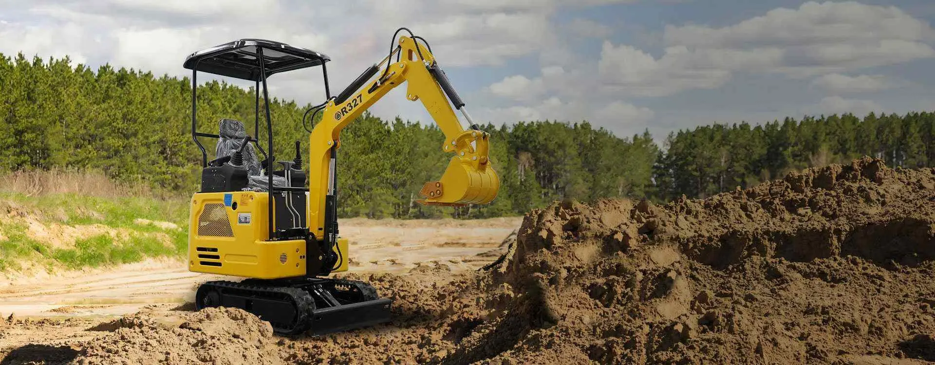 Mini excavator Rippa R327 (Yellow)