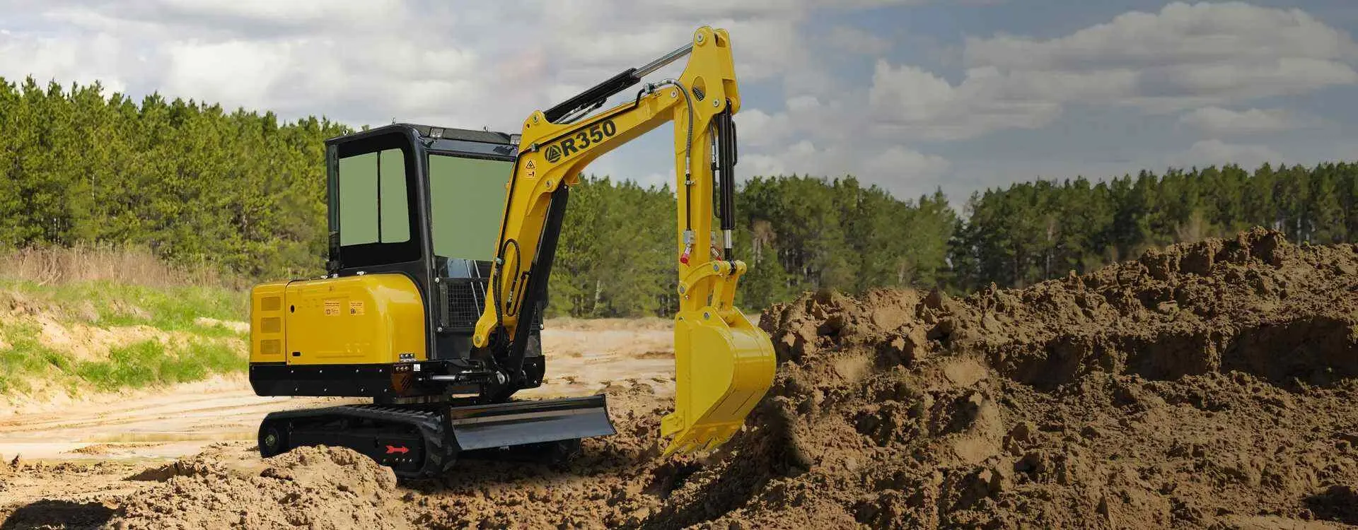 Мини-экскаватор Rippa R350 (Black/Yellow)