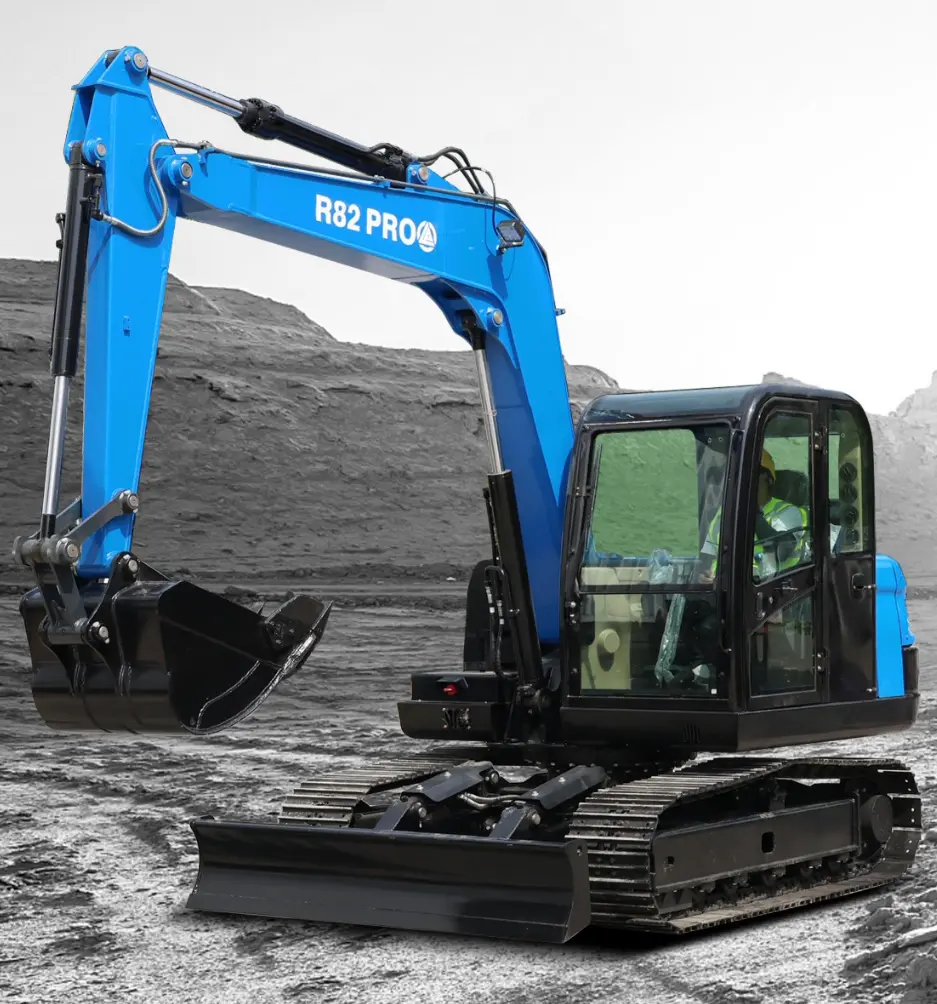Mini excavator Rippa R82 Pro (Blue)