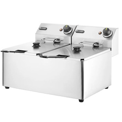 Friteuza Hendi 205839 2x8L (Inox/Black)