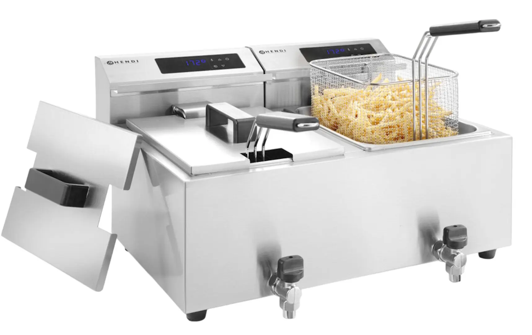 Фритюрница Hendi MasterCook 207376 2x8L (Inox)