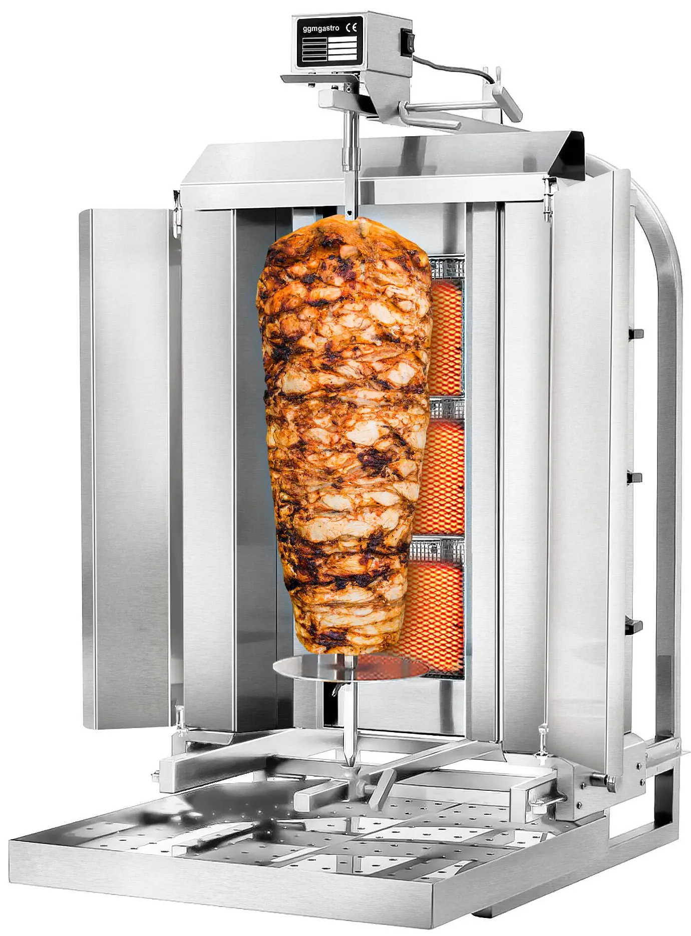 Аппарат для шаурмы газовый GGM Gastro DOBK3-SB-N (Inox) - 2