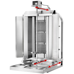 Аппарат для шаурмы газовый GGM Gastro DOBK3-SB-N (Inox) Thumb