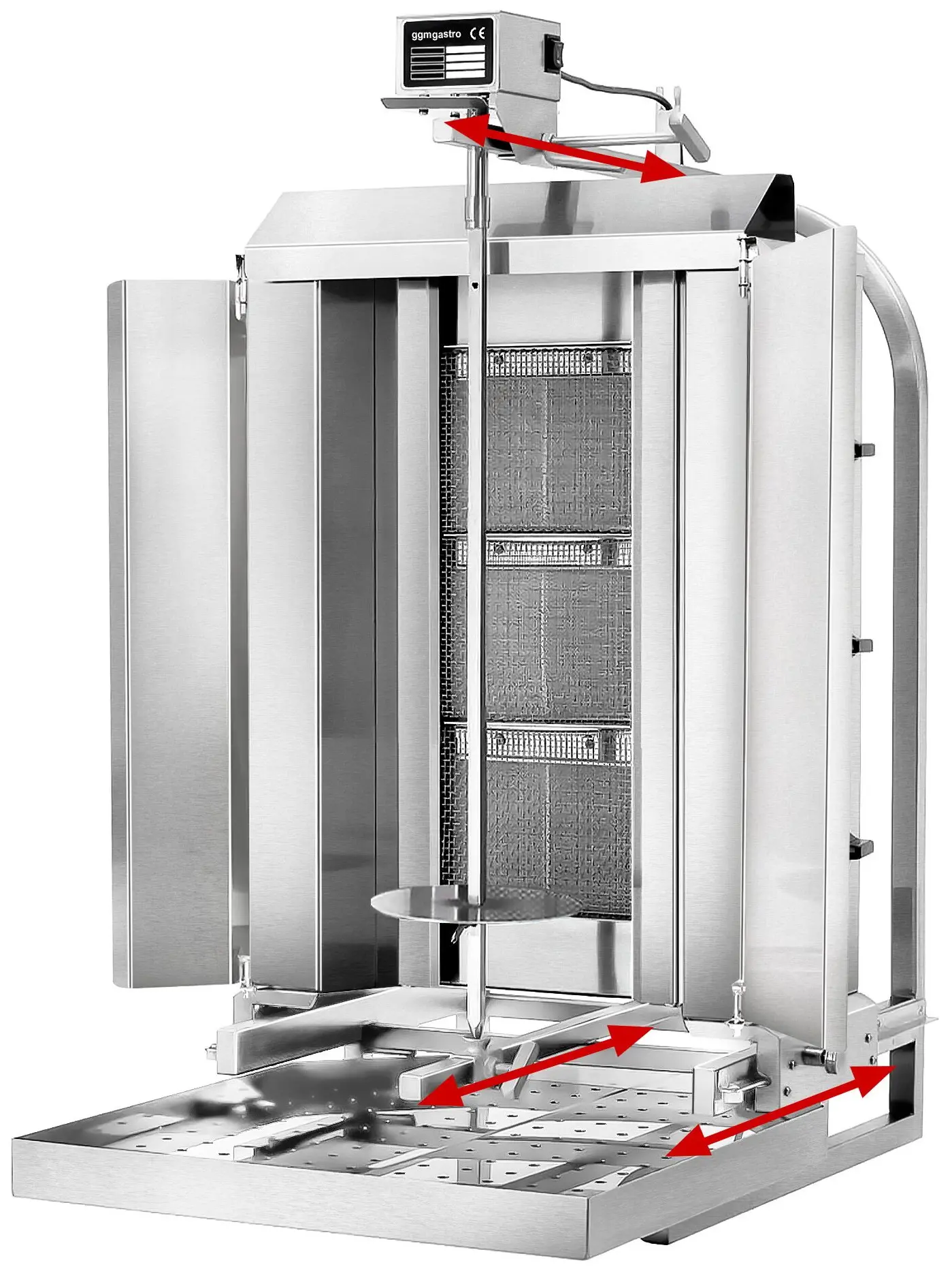 Аппарат для шаурмы газовый GGM Gastro DOBK3-SB-N (Inox) - 4