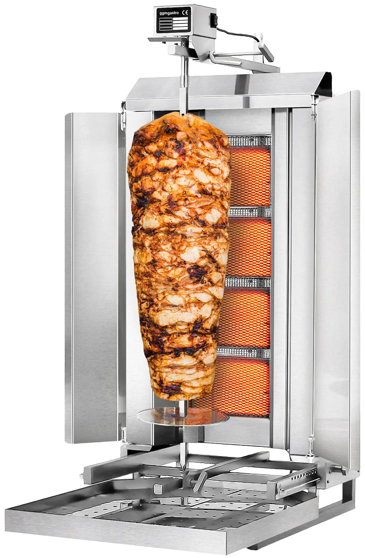 Аппарат для шаурмы газовый GGM Gastro DOBK4-SB-N (Inox) - 2