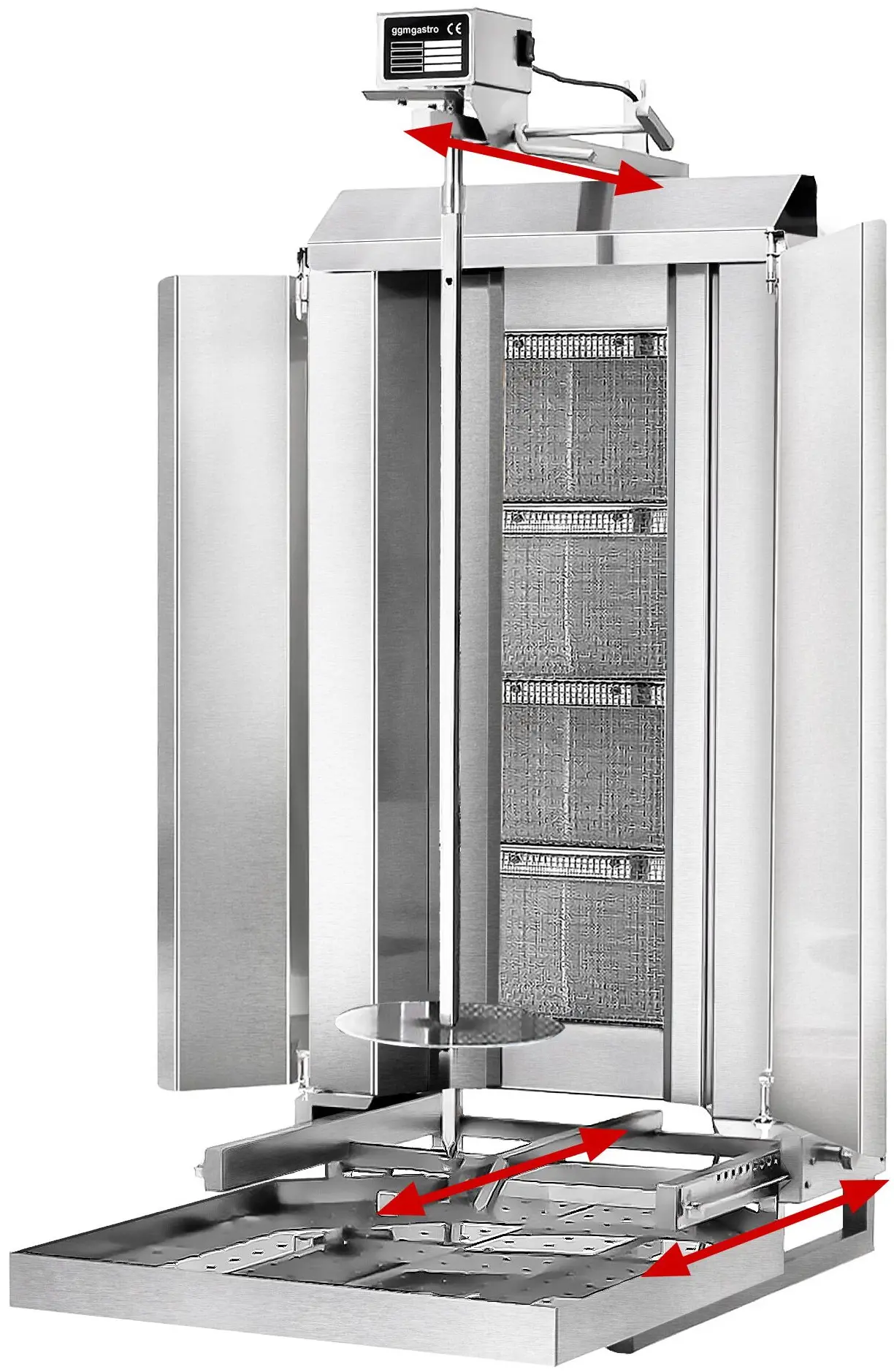 Аппарат для шаурмы газовый GGM Gastro DOBK4-SB-N (Inox) - 4