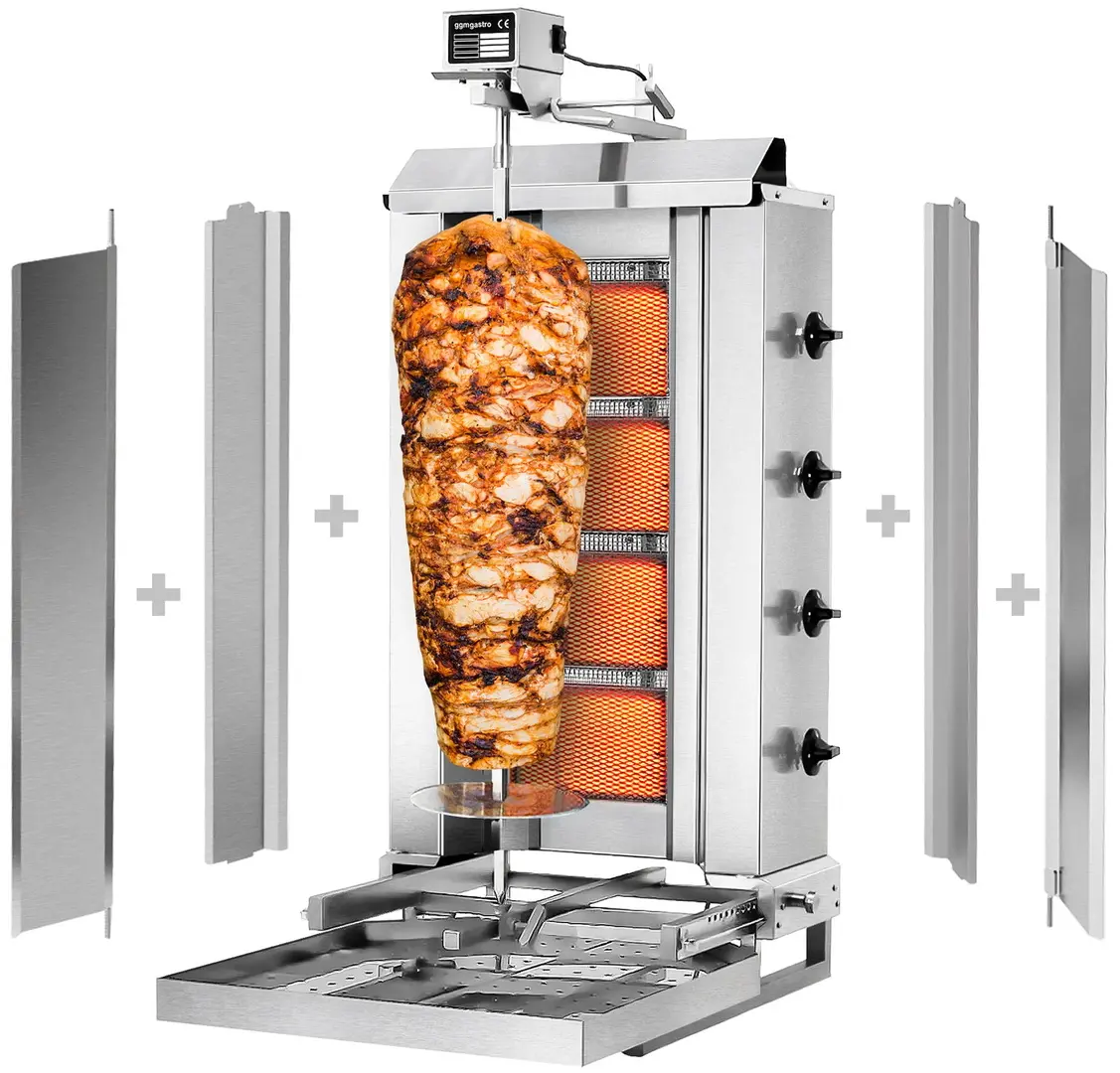 Аппарат для шаурмы газовый GGM Gastro DOBK4-SB-N (Inox)